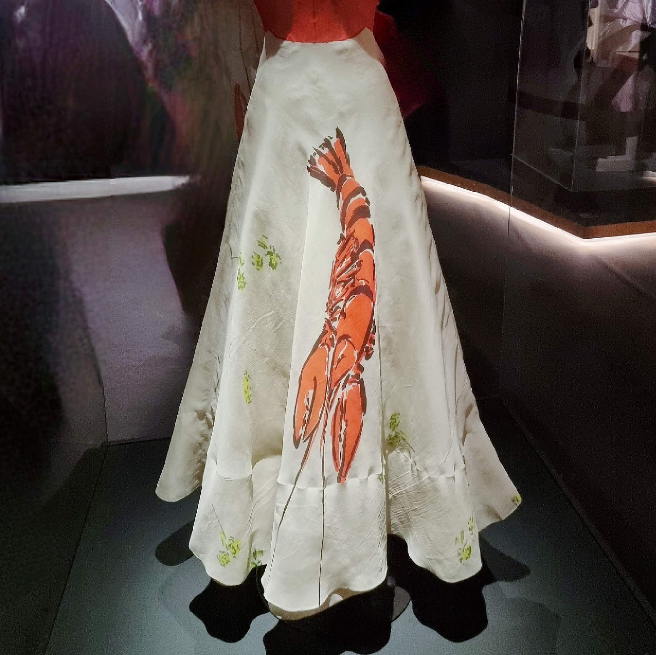 Elsa Schiaparelli, lobster dress (detail), 1937, Schiaparelli show, MAD Paris, 2023
