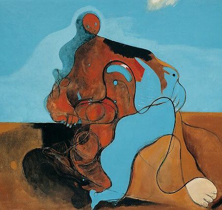 Max Ernst / The kiss (Detail) / 1927 / The Solomon R. Guggenheim Foundation, Peggy Guggenheim Collection, Venice / © 2019 Bildrecht