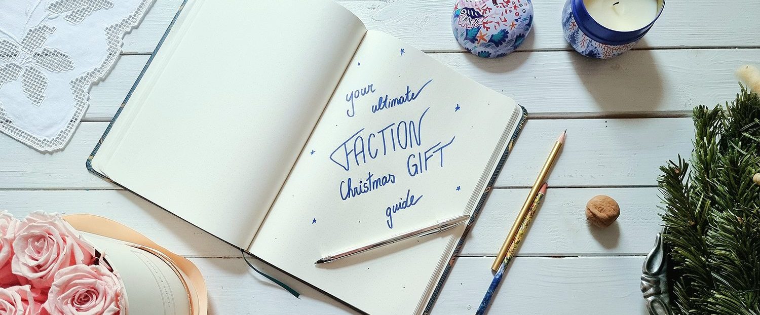 Still life of my FACTION Christmas wish list