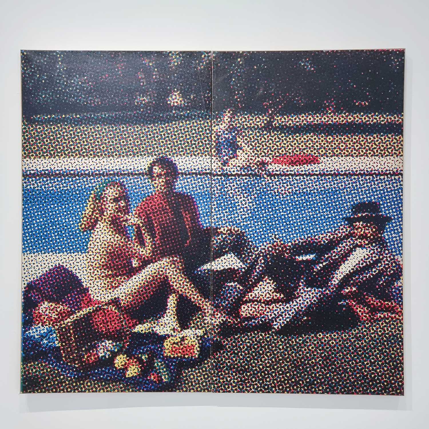 Exhibition view / Yves Saint Laurent aux Musées / MAM, Paris, 2022 / Alain Jacquet / Le Déjeuner sur l'herbe / 1964 / Centre Pompidou