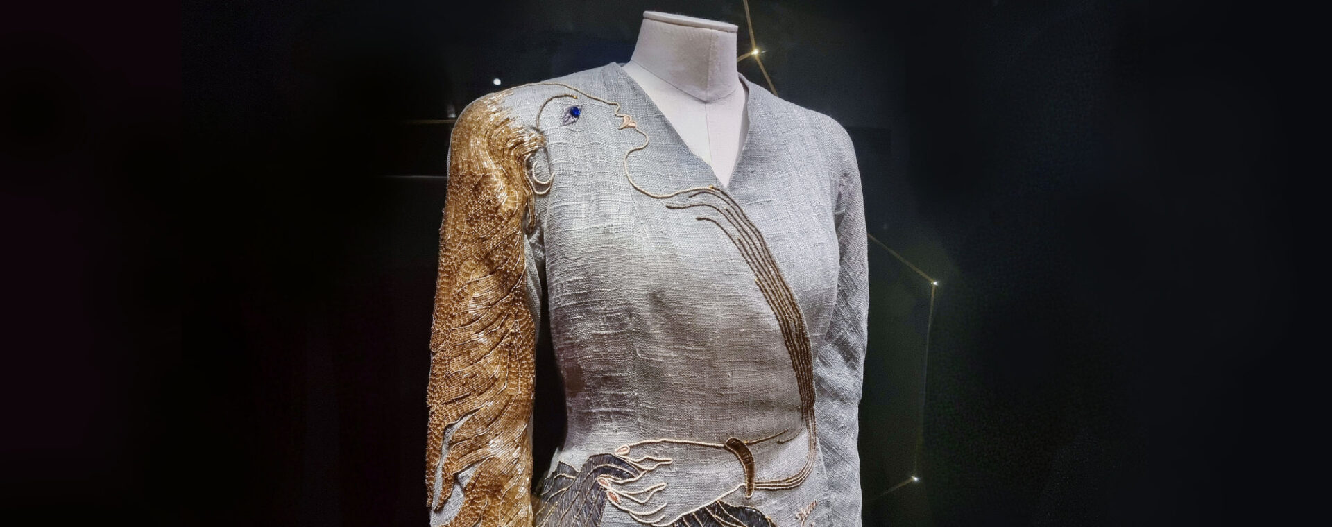 Header, Schiaparelli and Cocteau, Evening Jacket, 1937, Schiaparelli show, MAD Paris, 2023