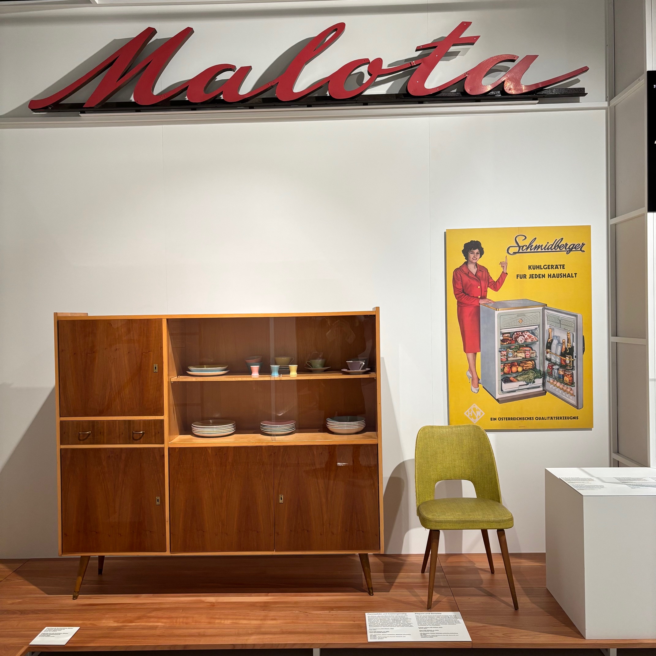 View of the Wien Museum's permanent exhibition with objects from the 50s & 60s